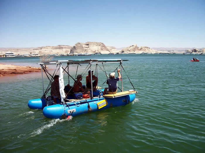 Solar powered inflatable crosses Lake Powell