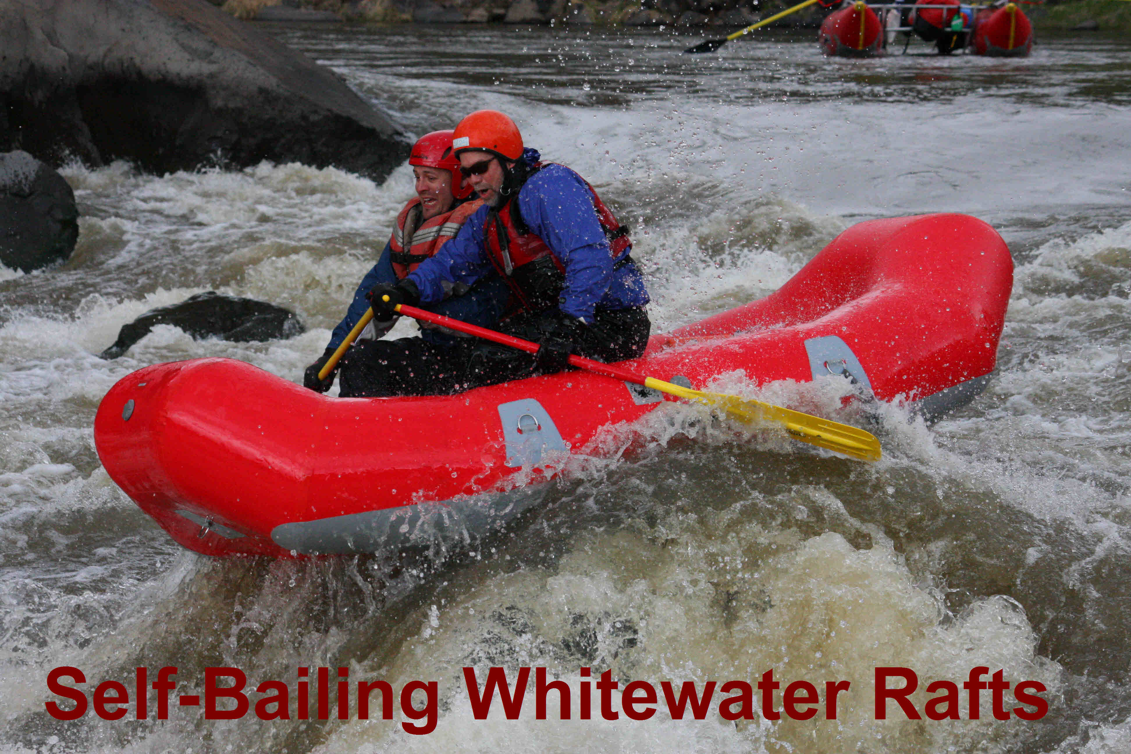 Inflatable boats, self bailing whitewater rafts