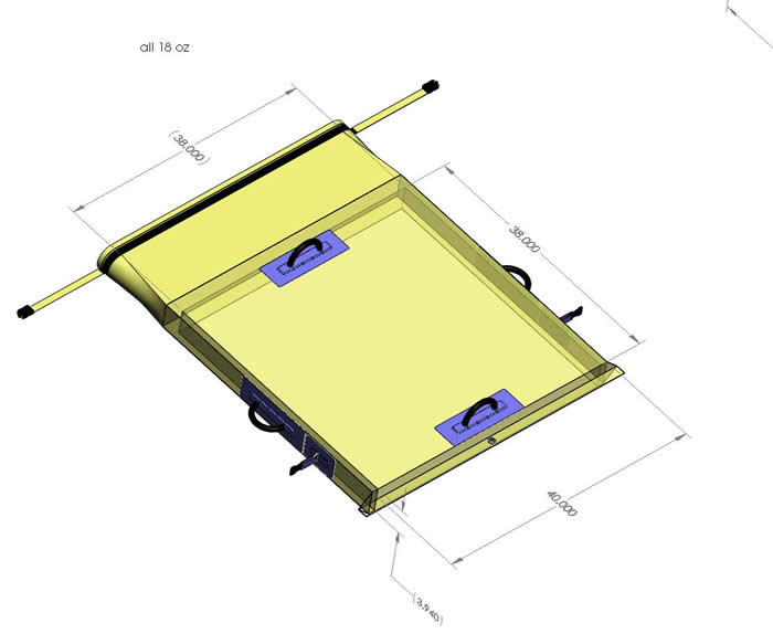 customer designed custom size dry bag